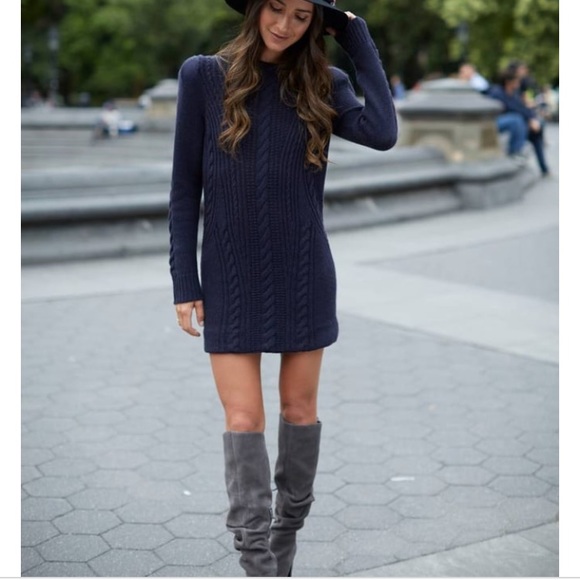navy dress sweater